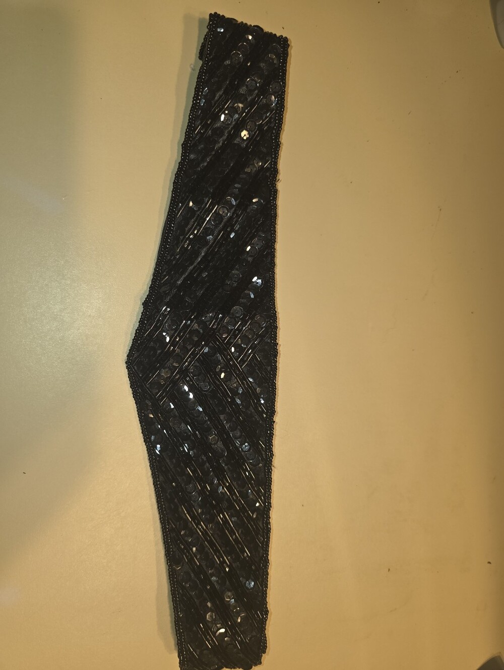 Women’s Xs Black Beaded Embellished Jeans Accent Panel